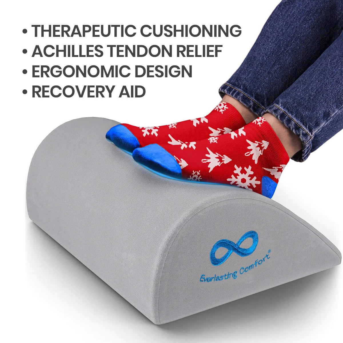 Under Desk Foot Rest Cushion Ergonomic Leg Resilient Office Foam Footrest Pillow Pink POLYESTER, Size: 38
