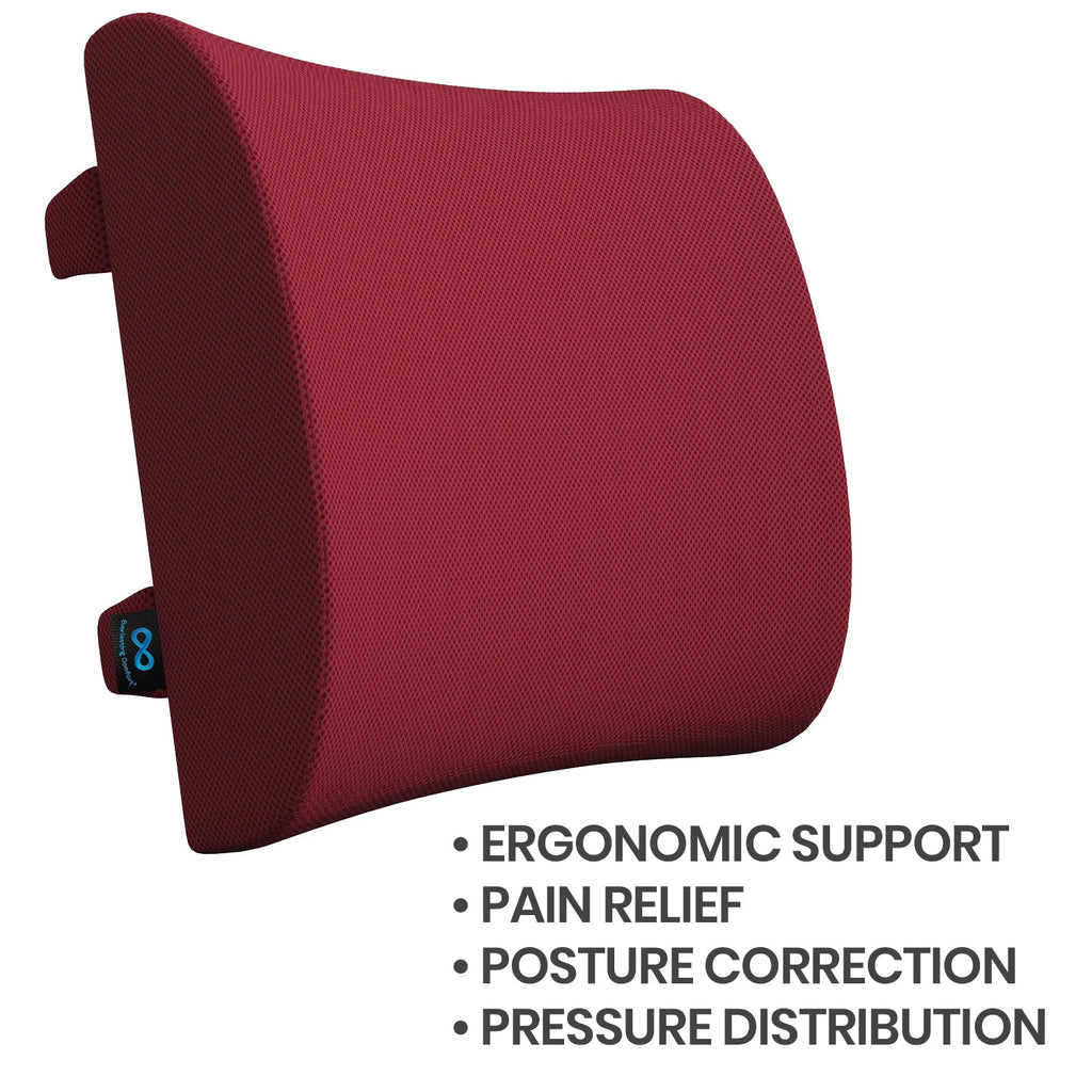 SET Premium Memory Foam Lumbar Back & Seat Cushion Pillow 4 Large Chairs